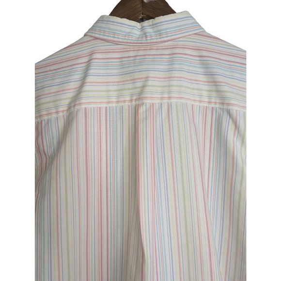 Cabin Creek Women's Wrinkle Free Strain Release Pastel Striped Button Down sz 8 - Picture 5 of 8